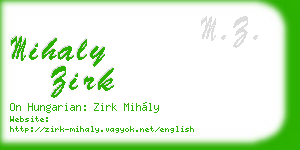 mihaly zirk business card